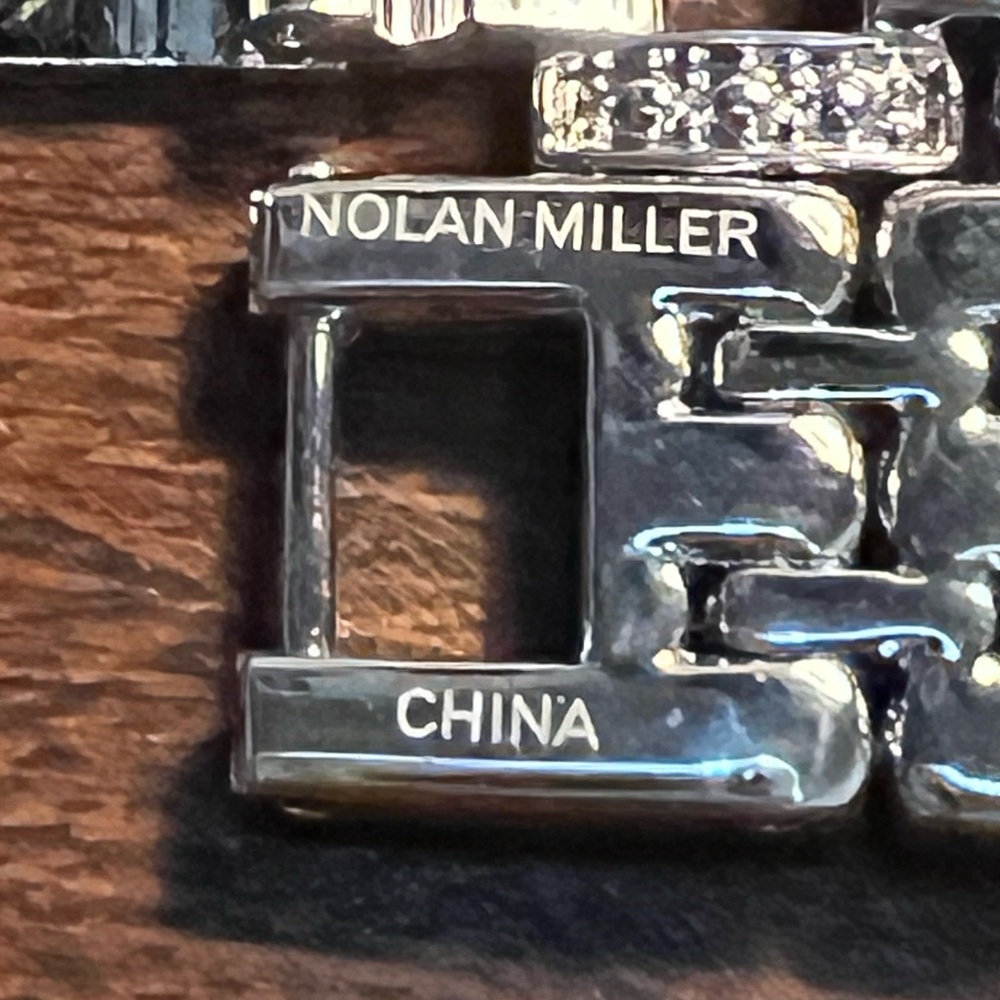 Nolan Miller Glamour Crystal Rhinestone Silver Tone Bracelet - Picture 5 of 5